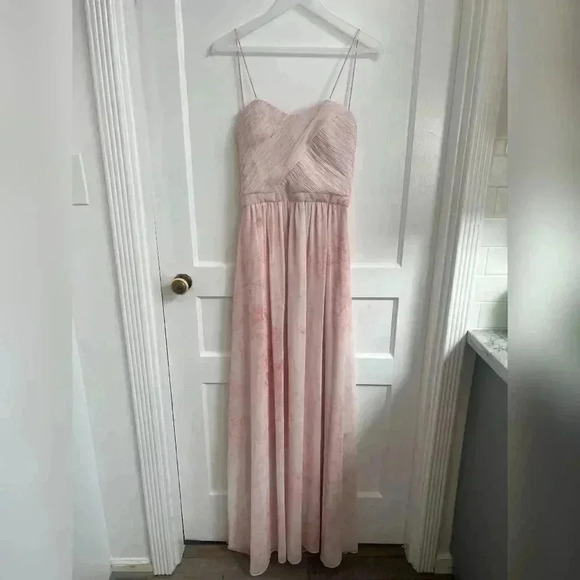 Erin Fetherston Pink Chiffon Gown Dress - Picture 1 of 5